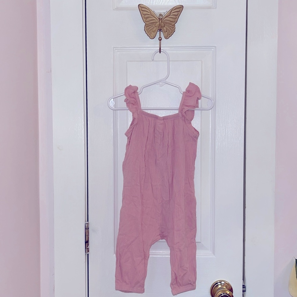 H&M 6-9 month pink romper